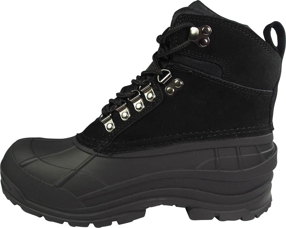 Men's Waterproof Fleece Faux Fur Lined Leather Thermolite Insulated Snow Boot, 39263
