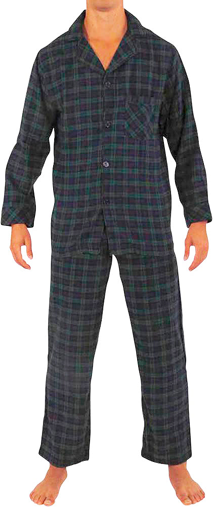 Norty Mens Cotton Blend Yarn Flannel Pajama Lounge Sleep Sets