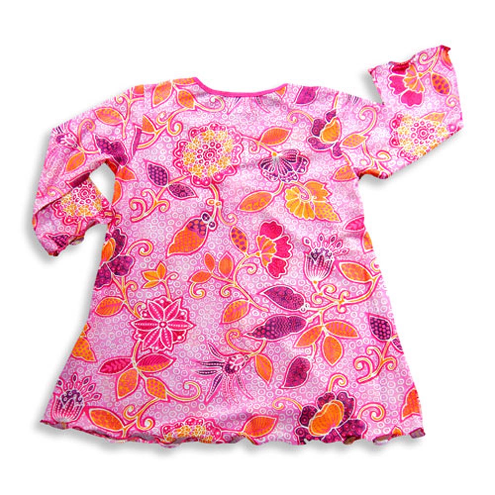 Rubbies Little Girls Long Sleeve Floral Print Dress