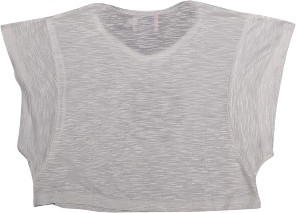 Purple Orchid - Little Girls Short Sleeve Cropped Top