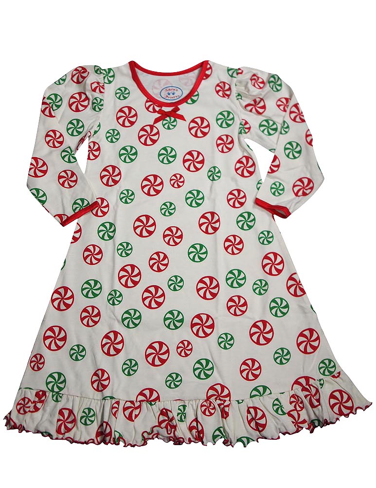 Sara's Prints Toddler Girls Long Sleeve Gown Holiday Ruffle Flame Resistant