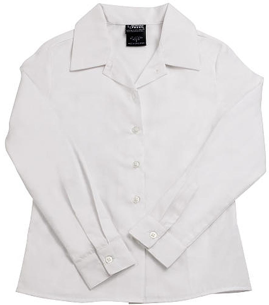 French Toast Uniform Girls Plus Sizes Long Sleeve Feminine Fit Point Collar Blouse