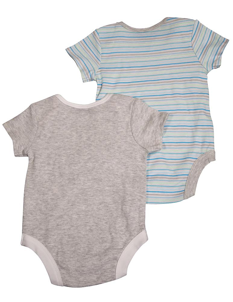 Happi by Dena Baby Boys Newborn Short Sleeve Bodysuit 2 Piece Set
