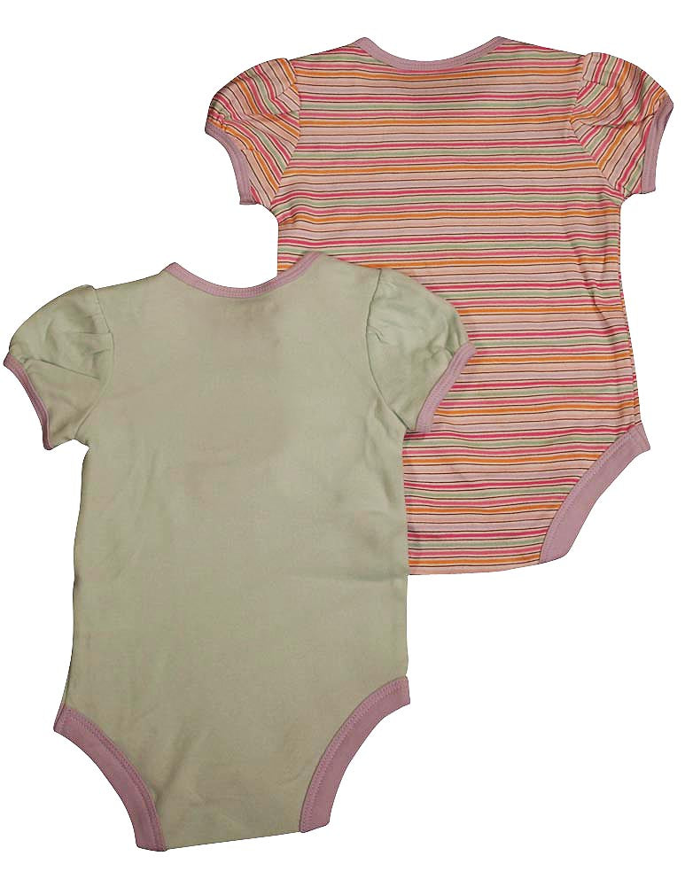 Happi by Dena Baby Girls Newborn One Piece Short Sleeve Bodysuit 2 Piece Set
