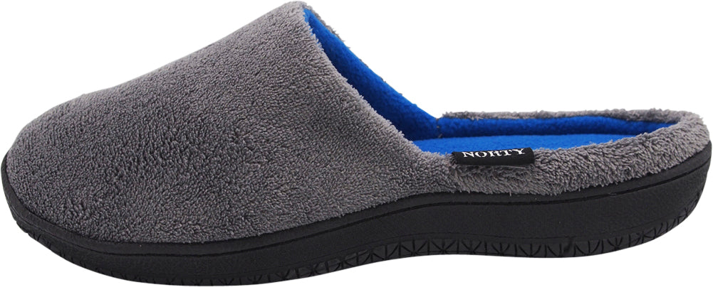 Norty Mens Slippers - Memory Foam Mule and Clog Slippers - Faux Suede, Microfiber or Flannel