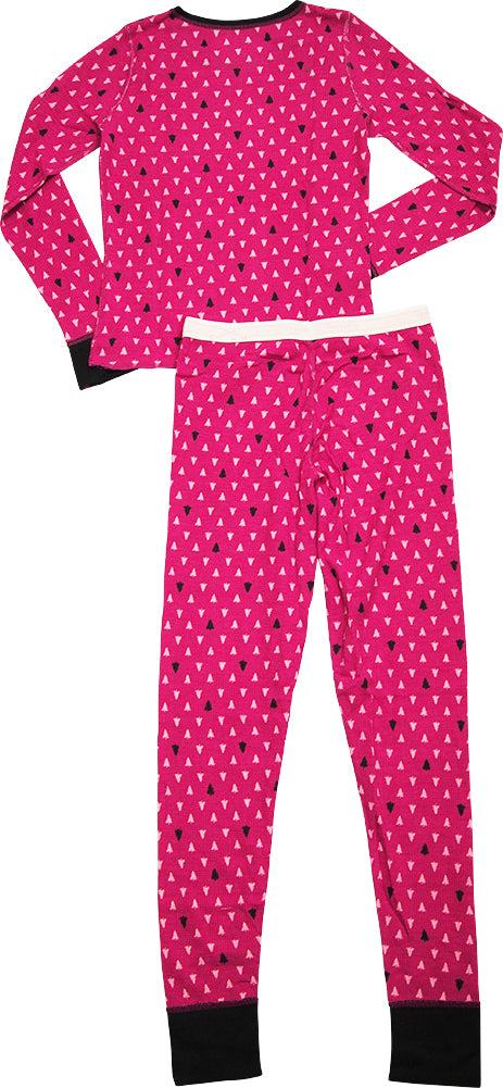 Hanes Girl's X-Temp Thermal Preshrunk Underwear Sets - Solids and Printed