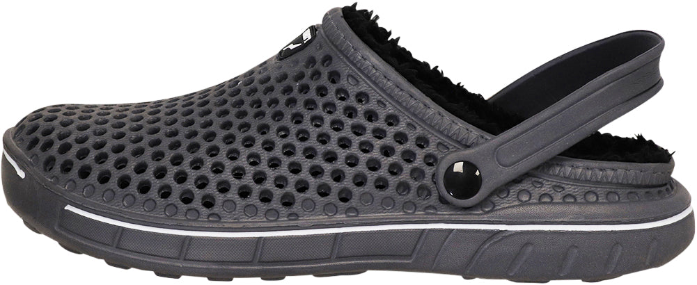 NORTY Men's Slip On Clog Walking, Garden, Microfleece Lined Runs 2 Sizes Small