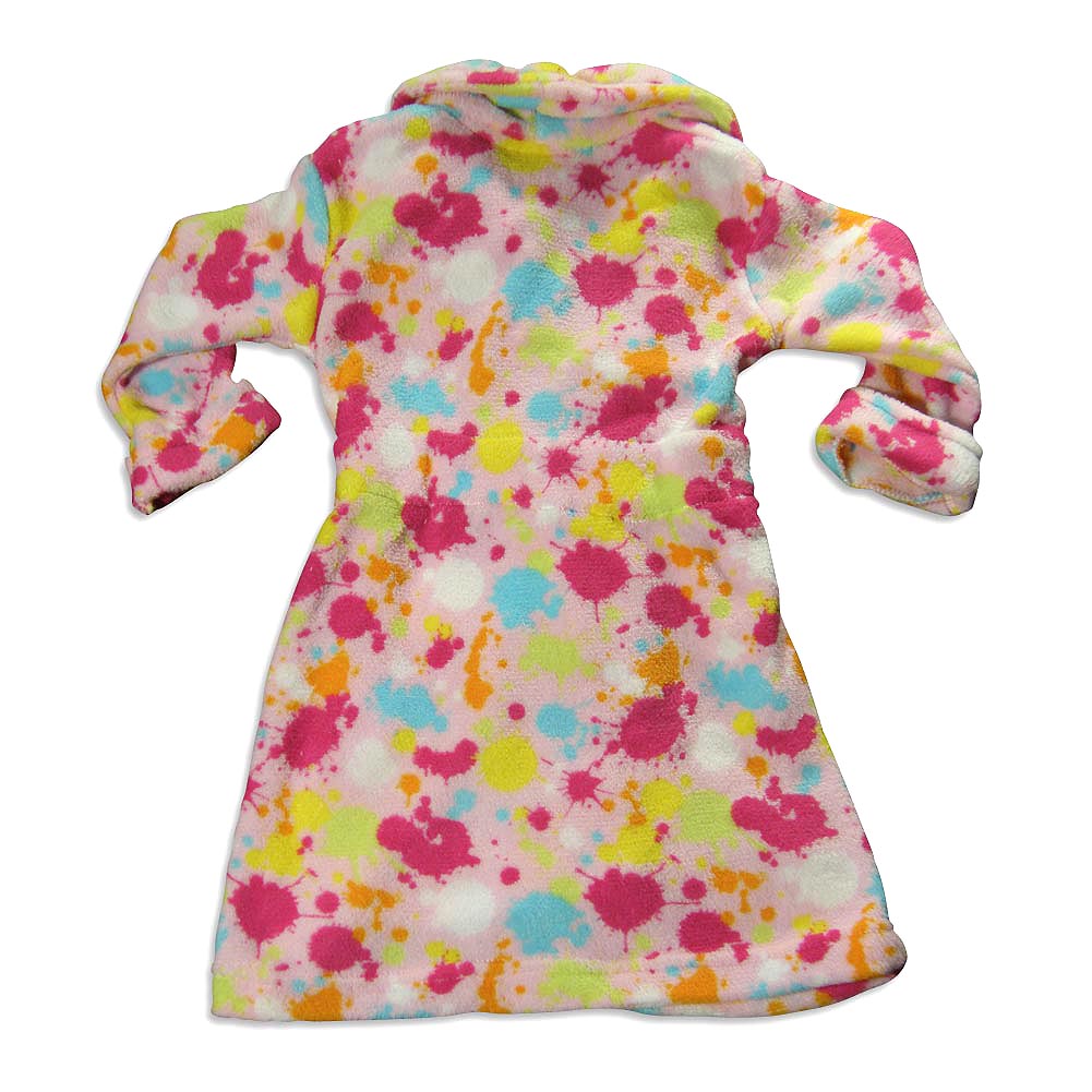 Carters Watch The Wear Little Girls' Spatter Paint Wrap Bathrobe