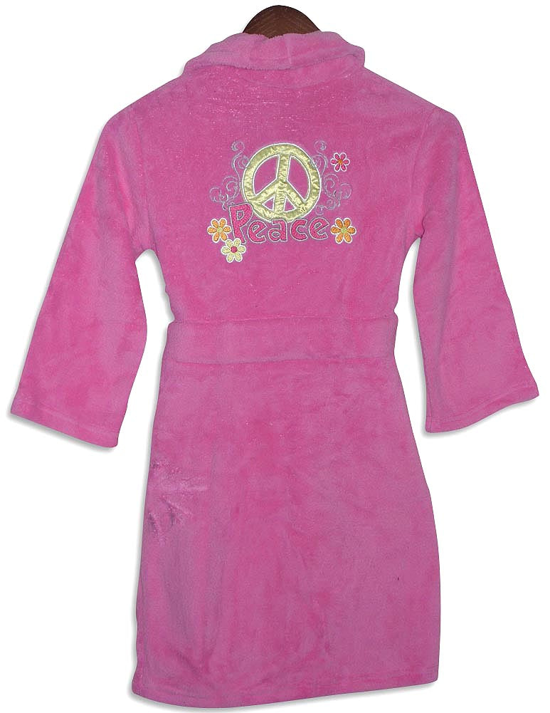 Sweet n Sassy - Little Girls' Peace Signs Robe