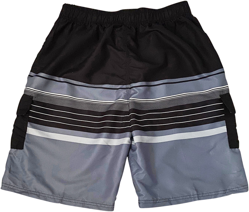 Norty Mens Drawstring Waist and Cargo Pockets Boardshort Swimsuit Swim Trunks