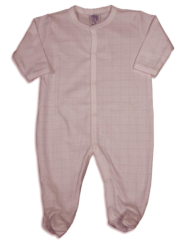 Baby Steps Infant Baby Girls Long Sleeve Footed Coverall