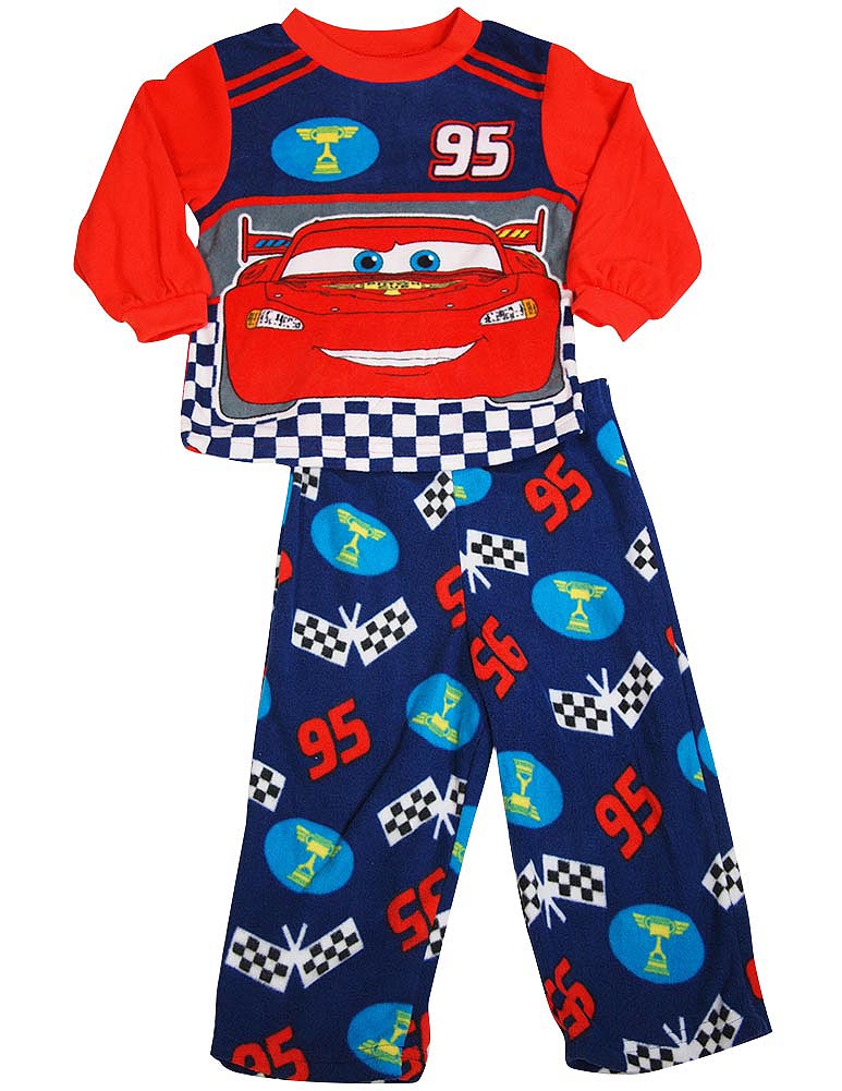 Disney Cars Baby Infant Boys Long Sleeve Fleece Cars Pajamas, 36258