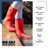 Norty Women's Hurricane Wellie - Glossy Matte Waterproof Mid-Calf Rainboots - Runs 1/2 Size Big