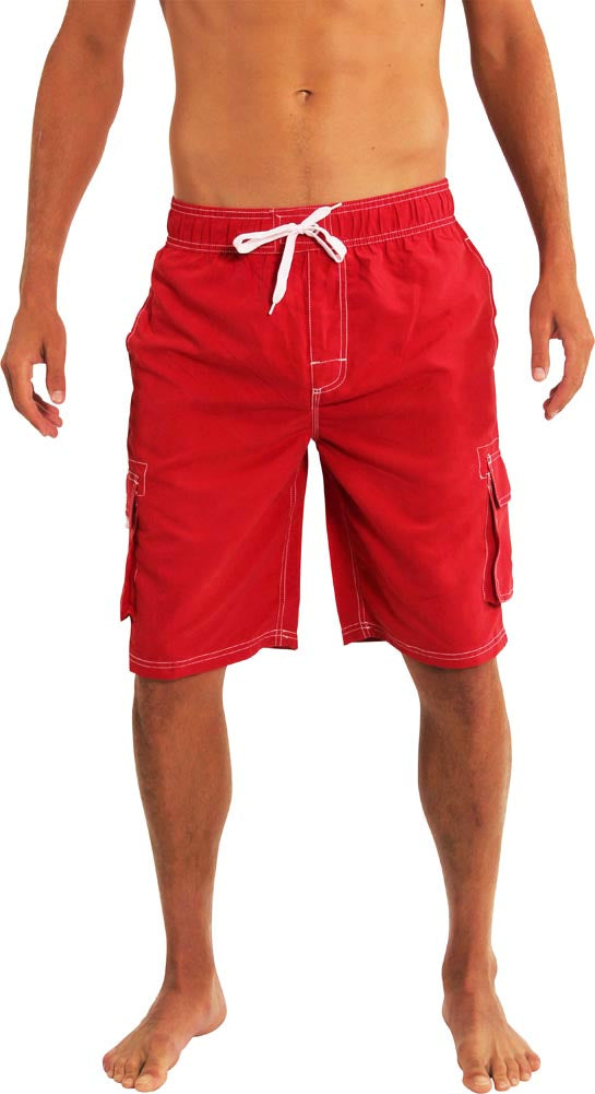 New Slightly Irregular Norty Mens Cargo Striped Boardshort Swim Trunks, 39680