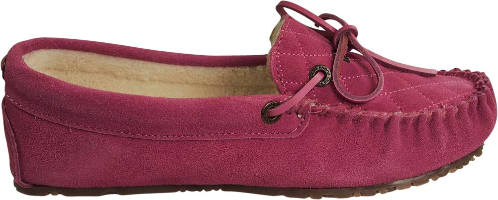 Old Friend Womens Molly Suede Moccasin Slip On Terry Cloth Lining Slipper, 39841