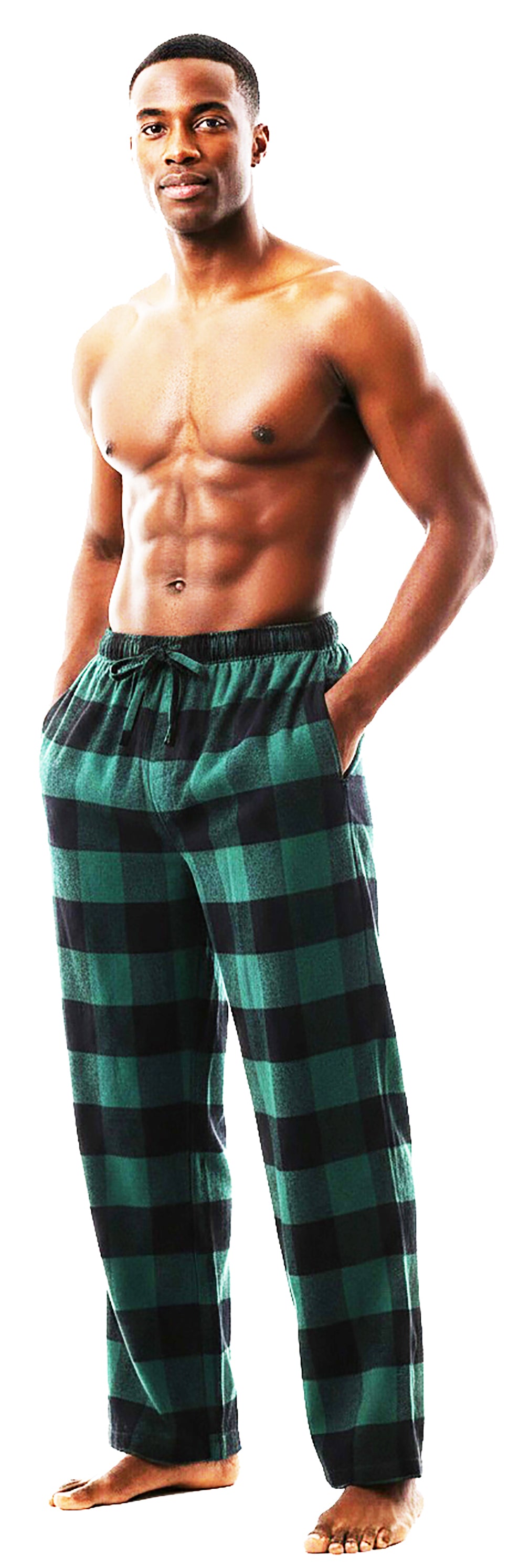 Norty Mens Flannel Pajama Pants Lounge Sleep Pant - Plaids and Solids, Cotton Blend