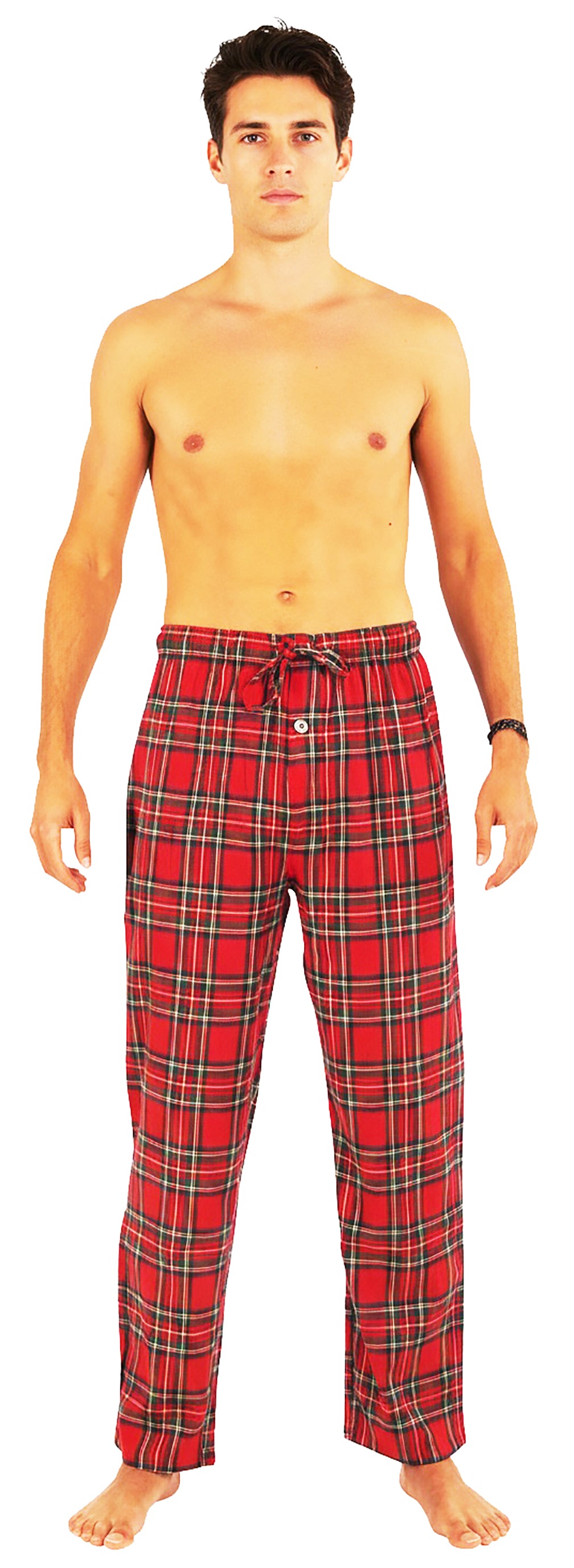 Norty Mens Flannel Pajama Pants Lounge Sleep Pant - Plaids and Solids, Cotton Blend