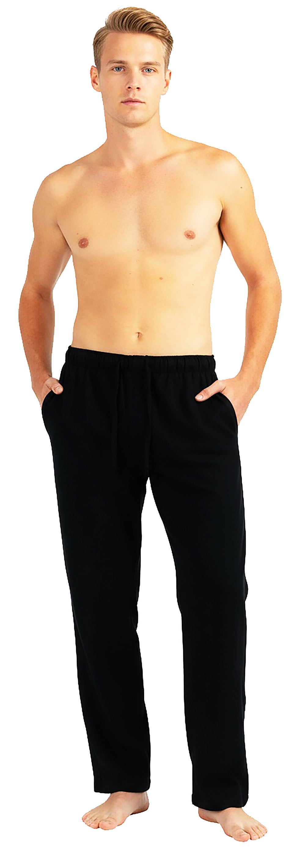 Norty Mens Flannel Pajama Pants Lounge Sleep Pant - Plaids and Solids, Cotton Blend
