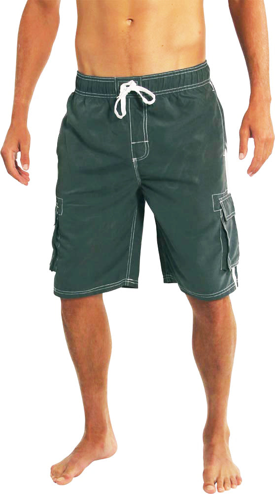 New Slightly Irregular Norty Mens Cargo Striped Boardshort Swim Trunks, 39680