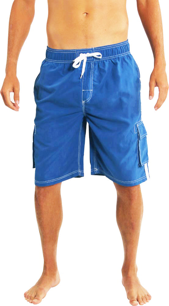 New Slightly Irregular Norty Mens Cargo Striped Boardshort Swim Trunks, 39680