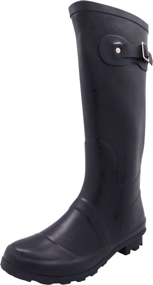 Norty Women's Hurricane Wellie - Glossy Matte Hi-Calf Rainboots - IRREGULARS, 41241