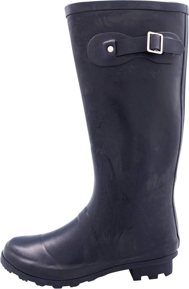 Norty Women's Hurricane Wellie - Glossy Matte Hi-Calf Rainboots - IRREGULARS, 41241