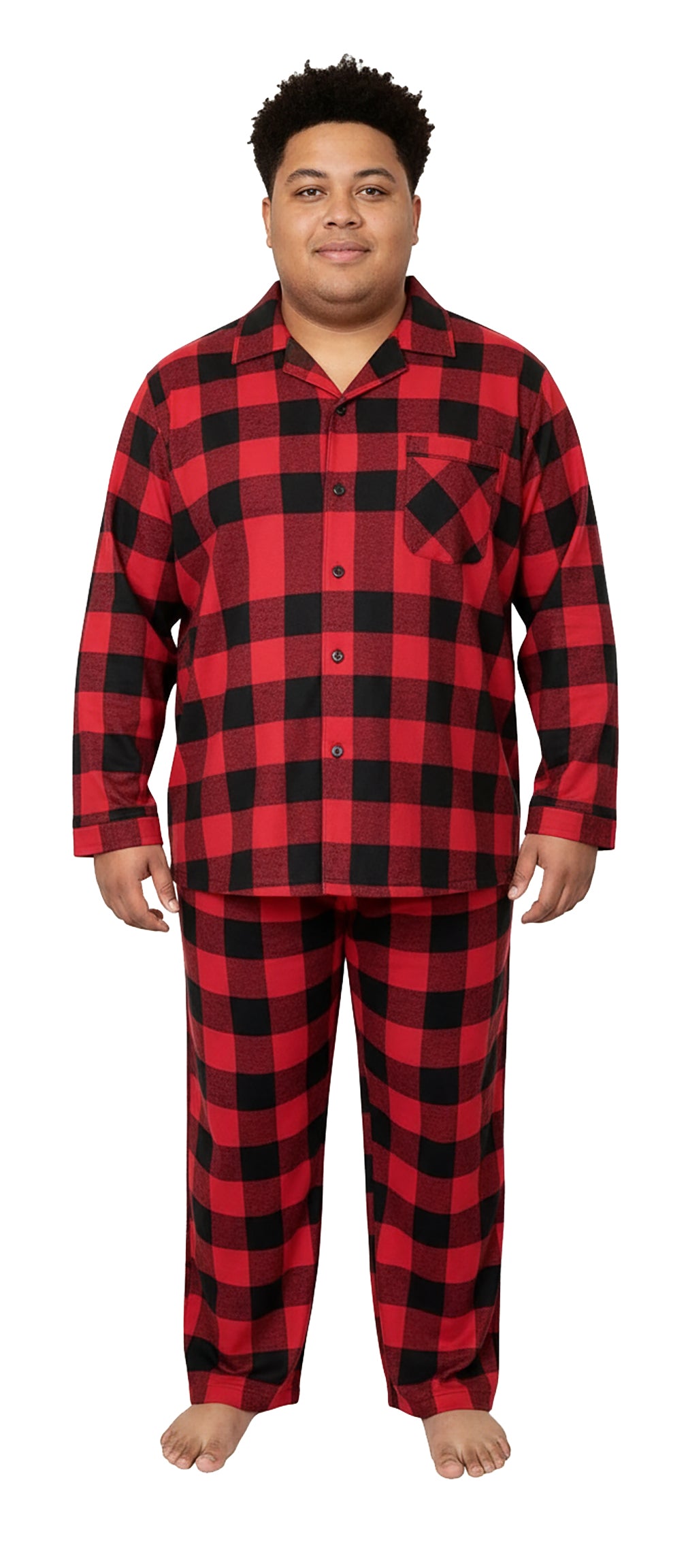 Norty Mens Cotton Blend Yarn Flannel Pajama Lounge Sleep Sets