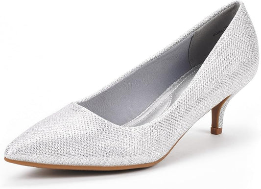 Dream Pairs Women's Moda Classic pointed toe kitten heel shoe, 42488