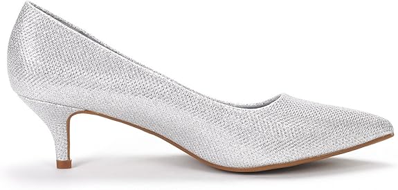 Dream Pairs Women's Moda Classic pointed toe kitten heel shoe, 42488