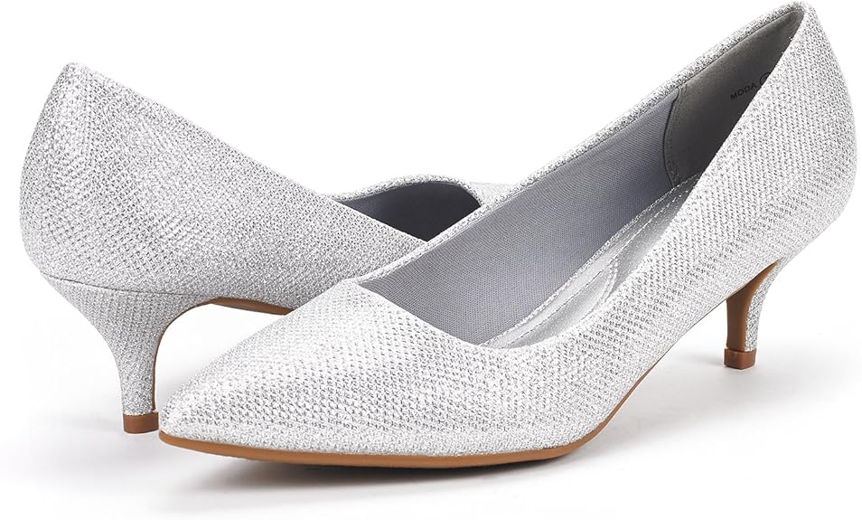 Dream Pairs Women's Moda Classic pointed toe kitten heel shoe, 42488