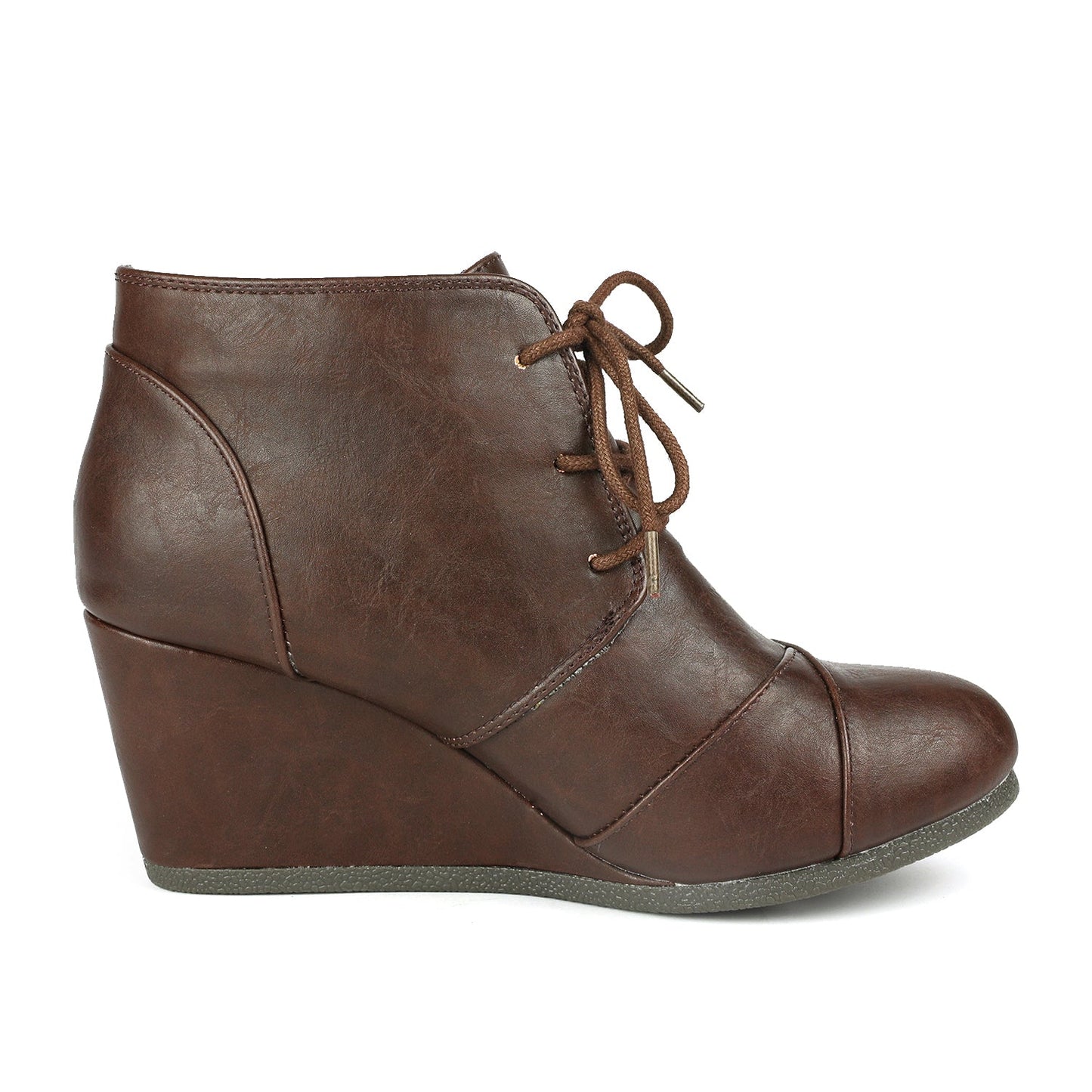 Dream Pairs Women's Tomson Lace Up Wedge Ankle Bootie, 42490