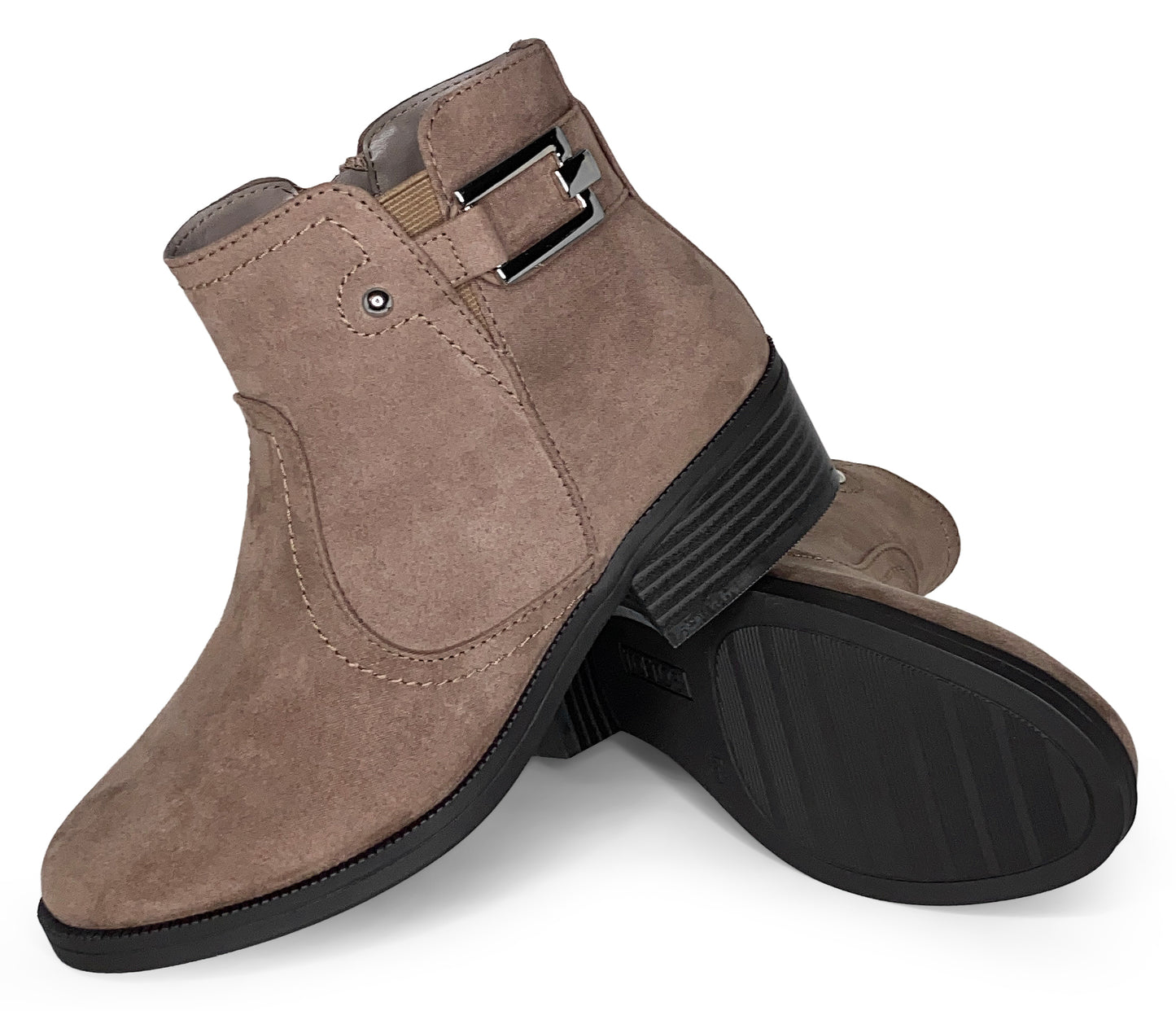 Toetos Womens Alexis-03 Faux Suede Ankle Boot with Side Zipper, 42491