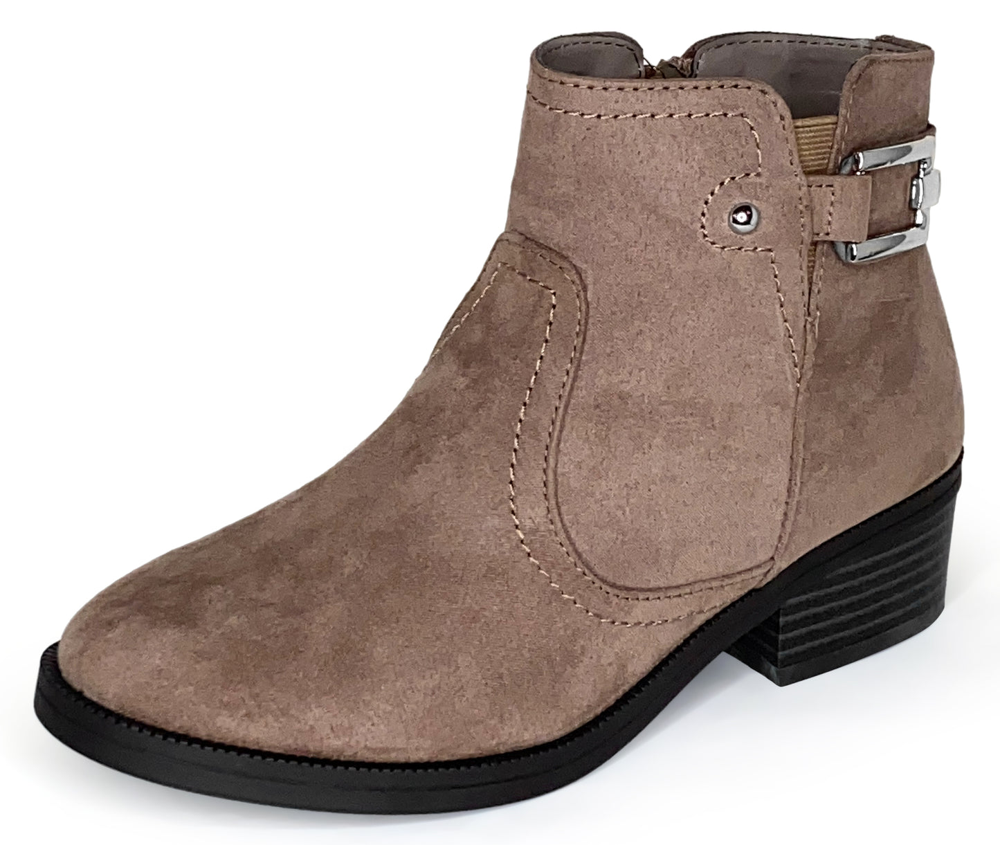 Toetos Womens Alexis-03 Faux Suede Ankle Boot with Side Zipper, 42491
