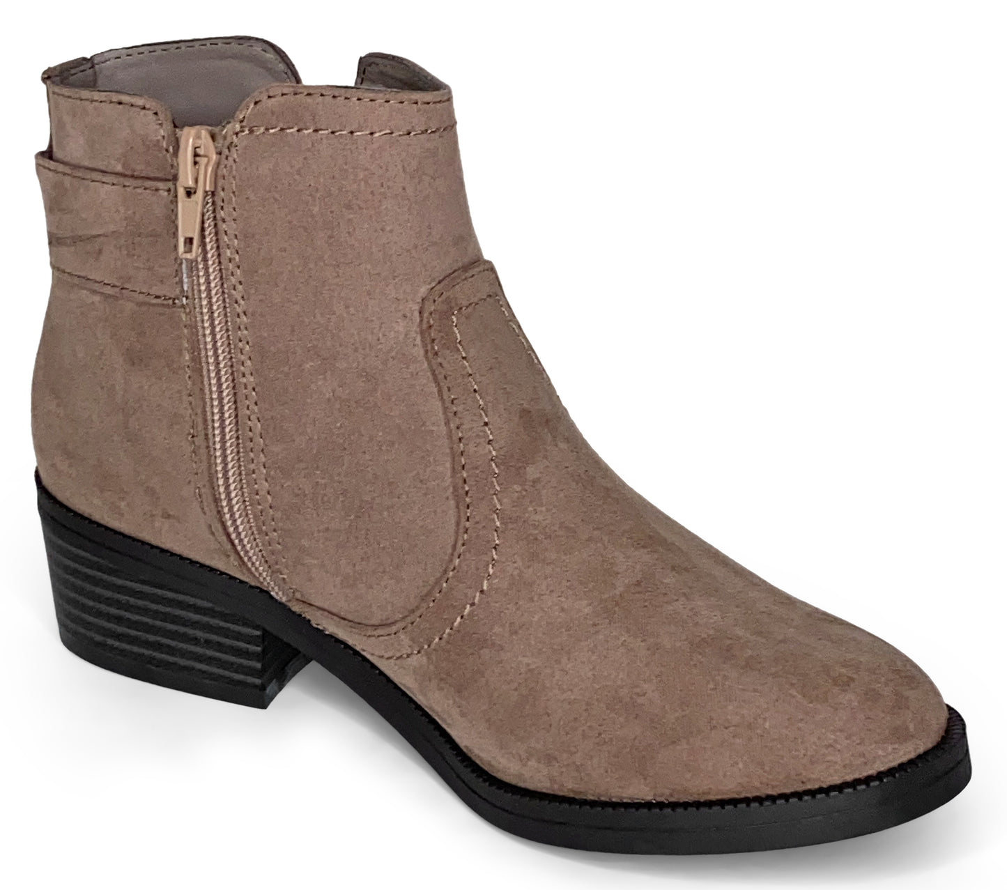 Toetos Womens Alexis-03 Faux Suede Ankle Boot with Side Zipper, 42491