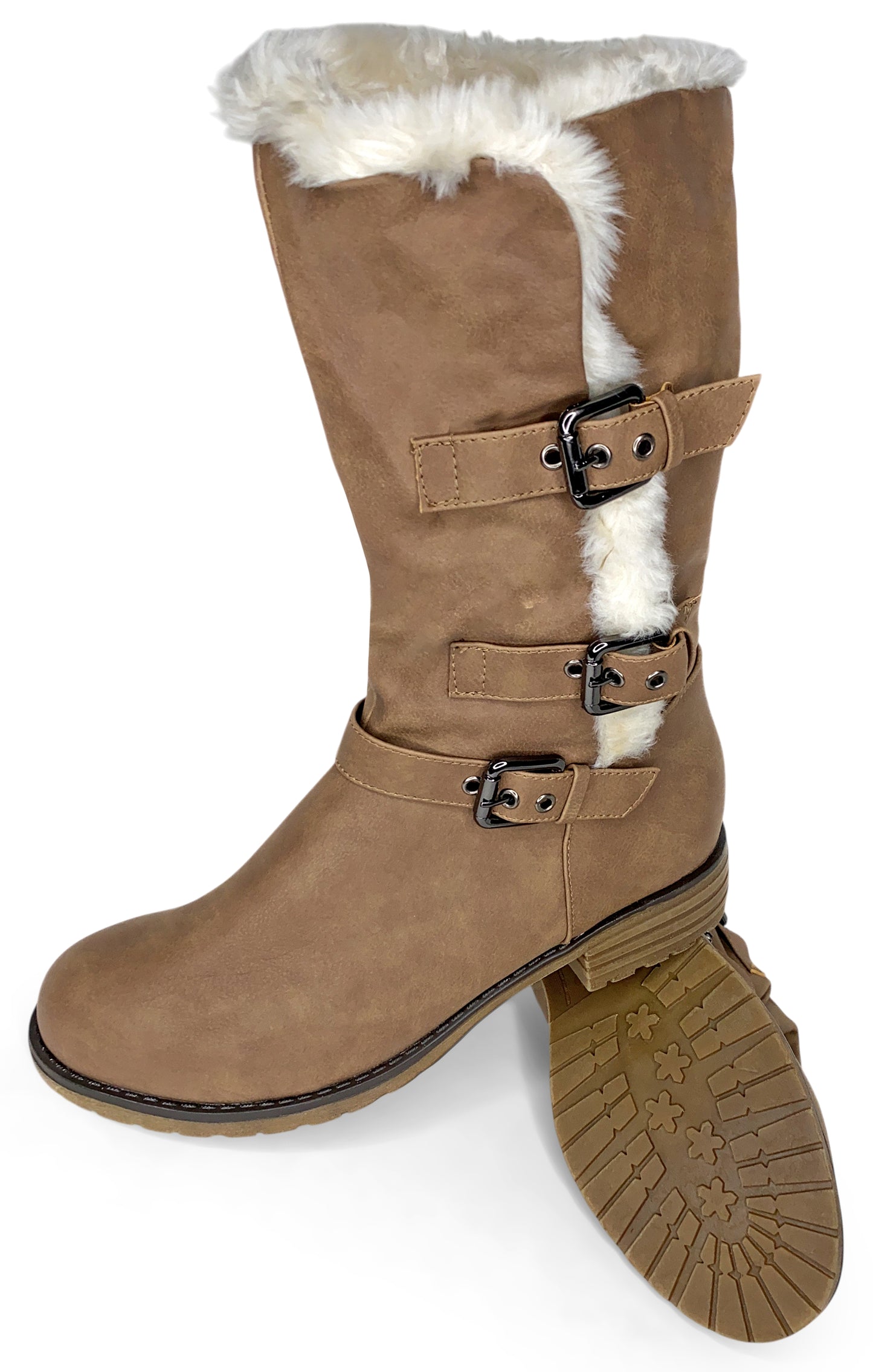 Dream Pairs Eskimo Mid-Calf Faux Fur Riding Snow Boot, 42498