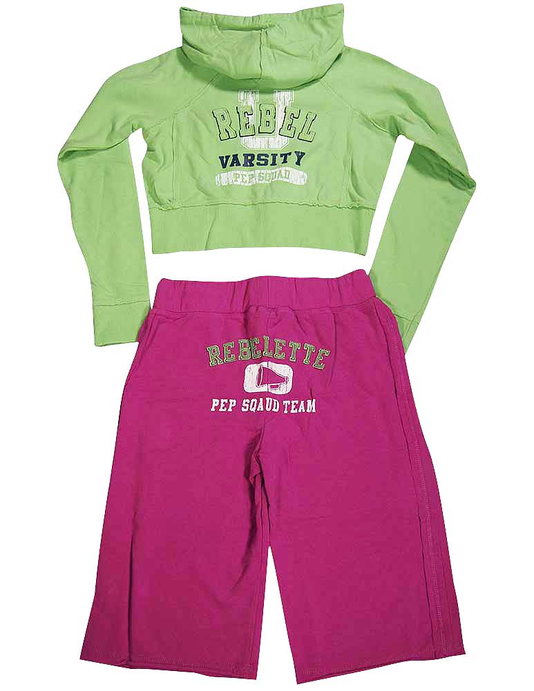 Rebelette - Big Girls' Hoodie and Capri Sweatsuit