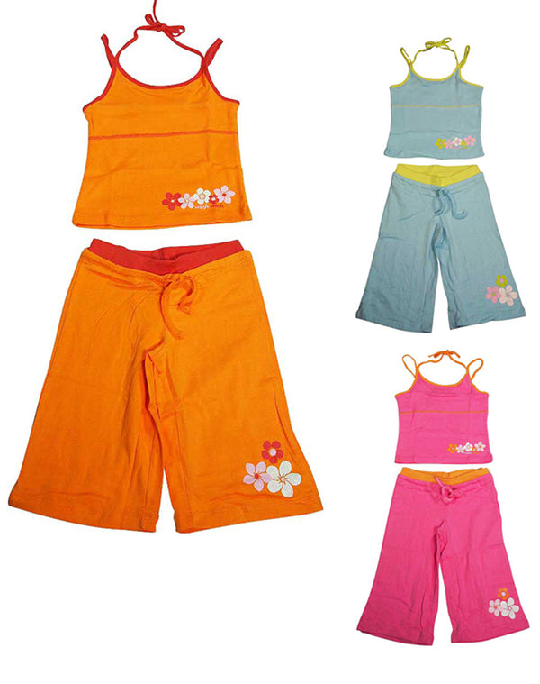 Mish Baby Infant Newborn Girls 2 Piece Sleeveless Tank Pant Set - 100% Cotton