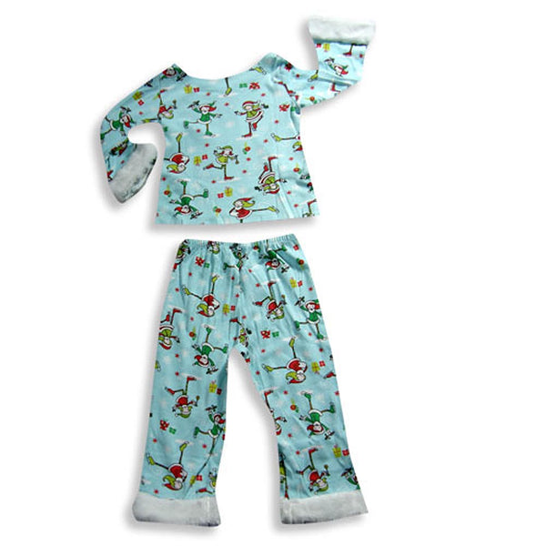 Sara's Prints Toddler Girls Long Sleeve Two Piece Pajama Set - Flame Resistant