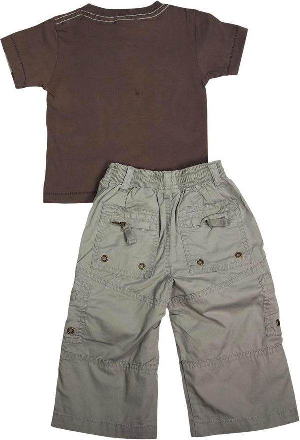 Mish Mish Baby Boys Infant Toddler Short Sleeve Cotton 2 Piece Pant Sets, 8509