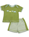 Cloud Mine - Baby Boys Short Sleeve Stripe Short Set