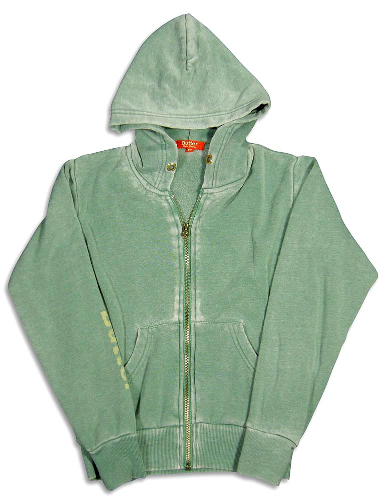 Butter Super Soft Long Sleeve Screen Print and Embellished Zip Hoodie Sweatshirt, 24953