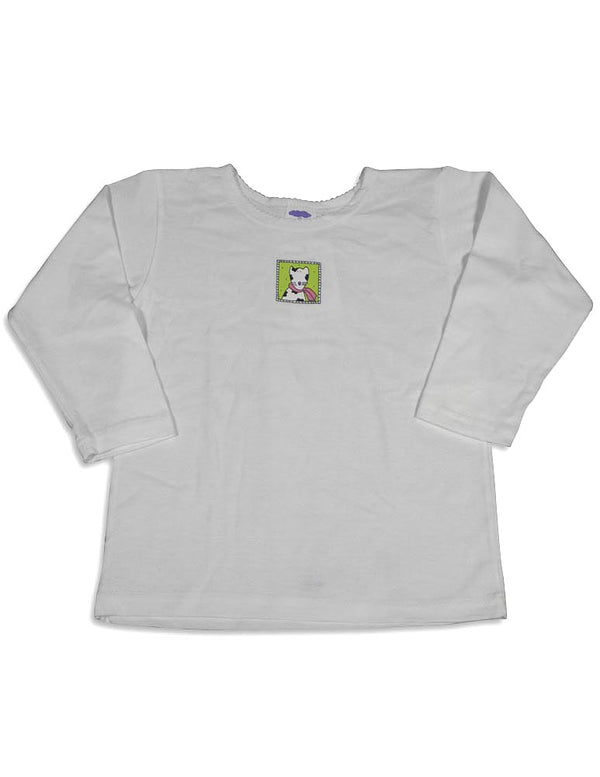 Mulberribush - Little Girls' Long Sleeve Kitten Shirt
