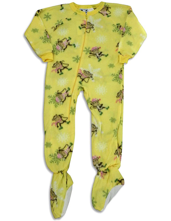 Katnap - Little Girls' Monkey Long Sleeve Blanket Sleeper