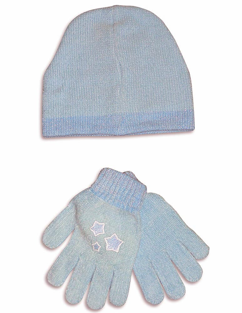 Disney Fairies Girl's Tinkerbell Chenille Hat & Mitten Set - One Size Fits Most