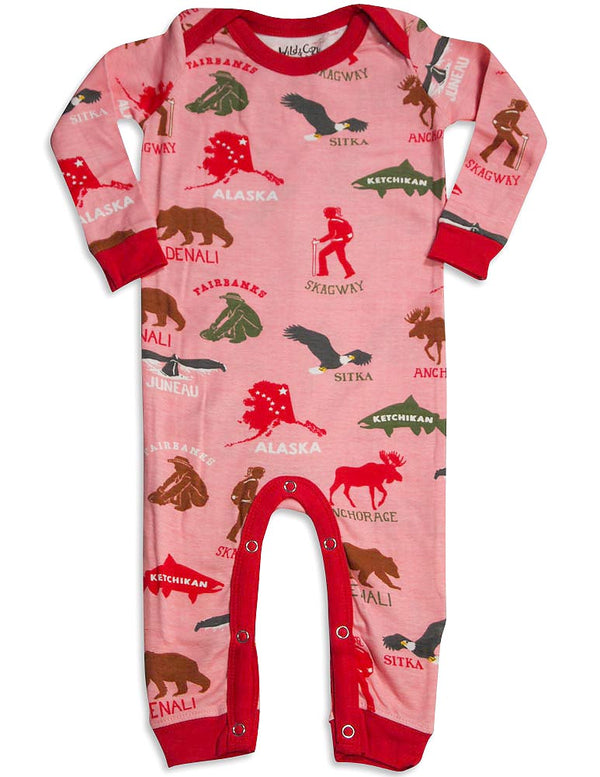 Wild and Cozy by Hatley Baby Infant Girls Long Sleeve One Piece Cotton Coverall