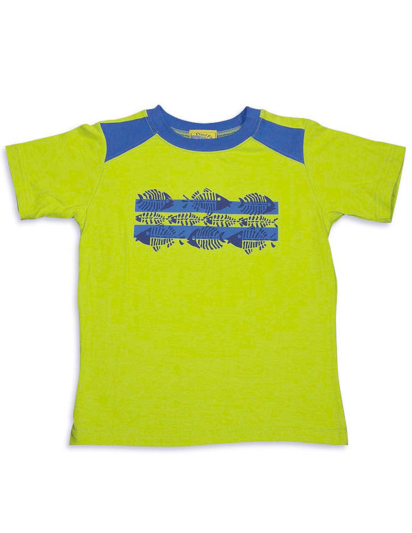 Plaid Fish - Little Boys Short Sleeve T-Shirt