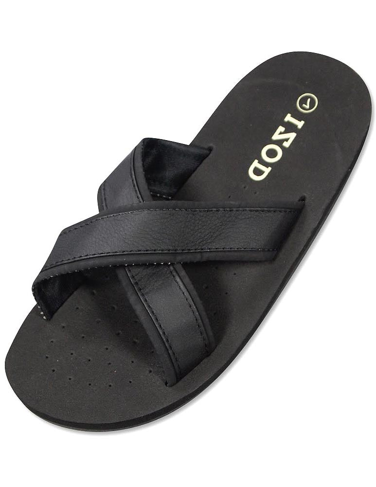 Izod Men's Criss Cross Slide Slip On Sandal for Beach Pool Everywhere