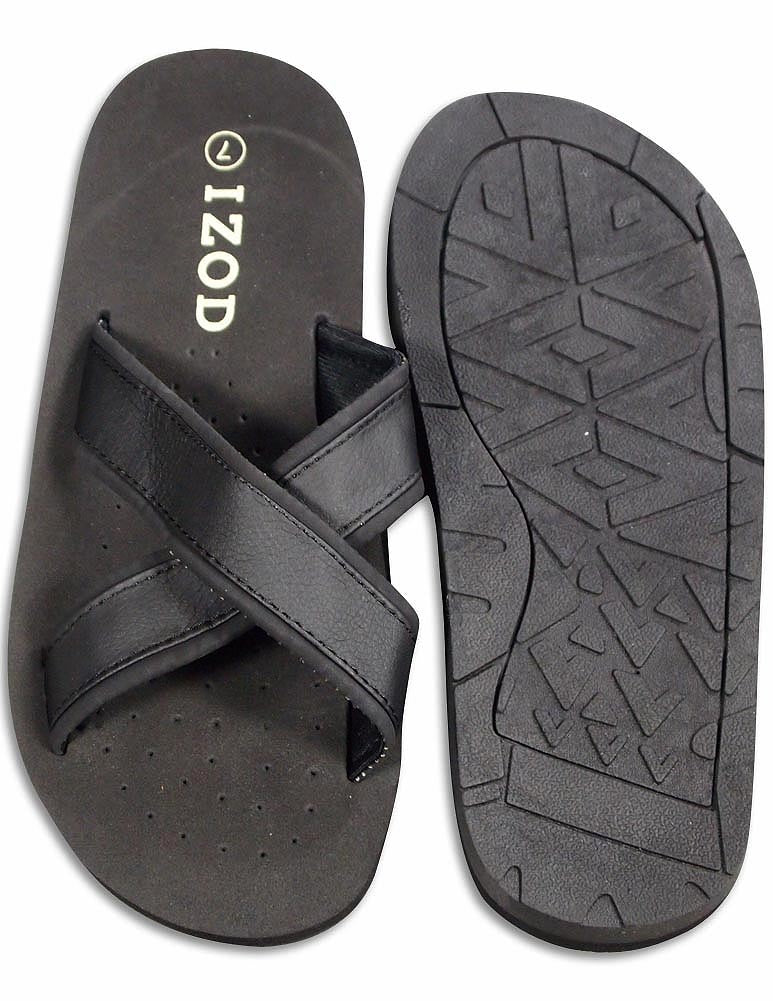 Izod Men's Criss Cross Slide Slip On Sandal for Beach Pool Everywhere