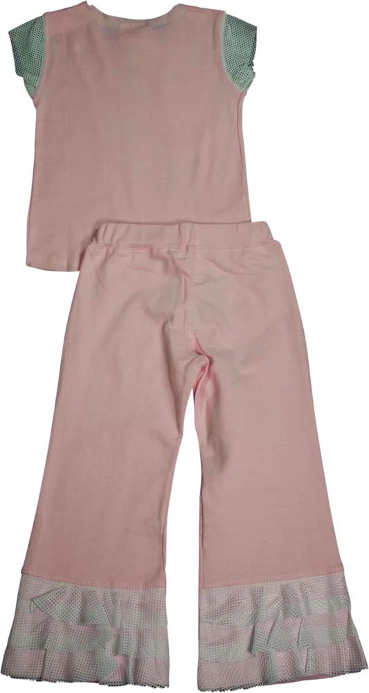 Mish Mish Little Girls 2 Piece Short Sleeve and Sleeveless Pant Sets