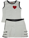 Mish Mish Little Girls 2 Piece Sleeveless Tank Skirt Set - 100% Cotton